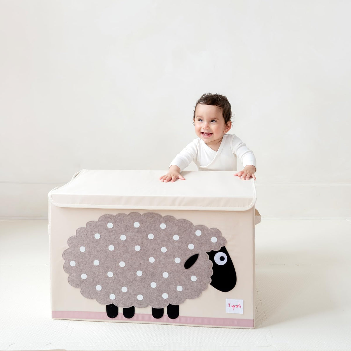 Large Toy Chest, Lid and Handles, Collapsible Bin, Bear