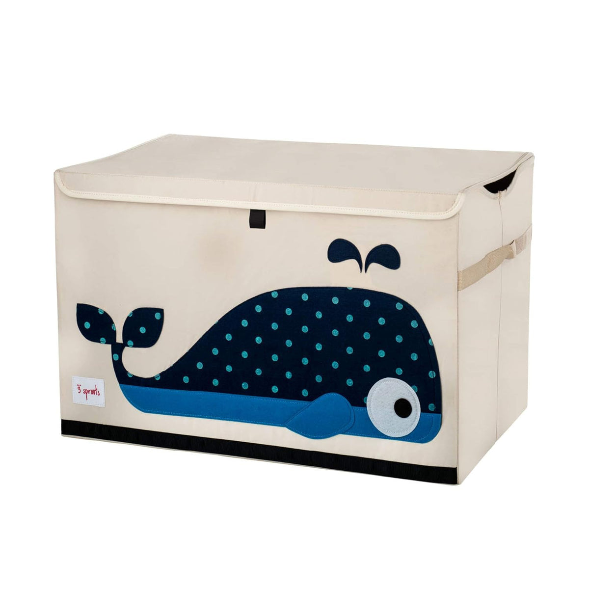 Large Toy Chest, Lid and Handles, Collapsible Bin, Bear