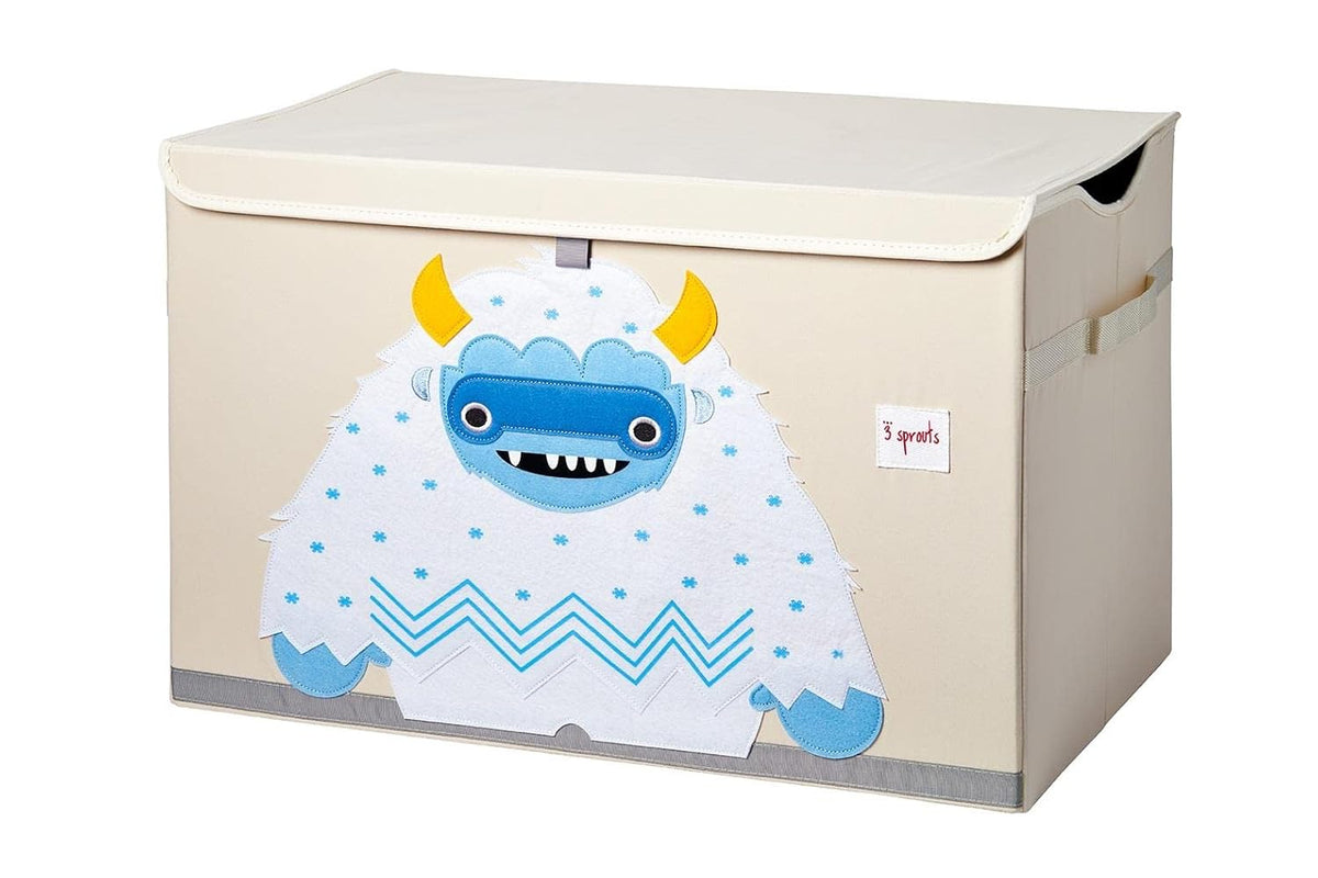 Large Toy Chest, Lid and Handles, Collapsible Bin, Bear