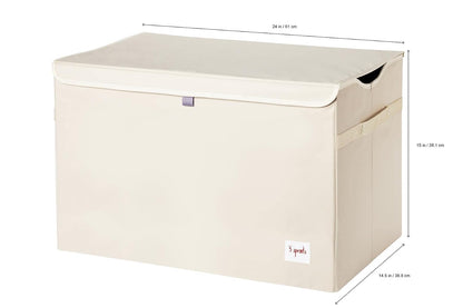 Large Toy Chest, Lid and Handles, Collapsible Bin, Bear