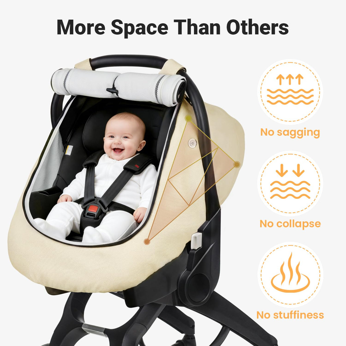 Car Seat Cover Baby, Infant Carseat Canopy for Winter Cold Weather