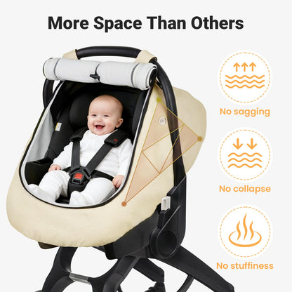Car Seat Cover Baby, Infant Carseat Canopy for Winter Cold Weather