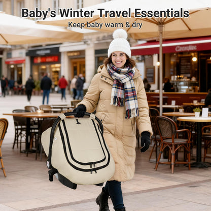 Car Seat Cover Baby, Infant Carseat Canopy for Winter Cold Weather