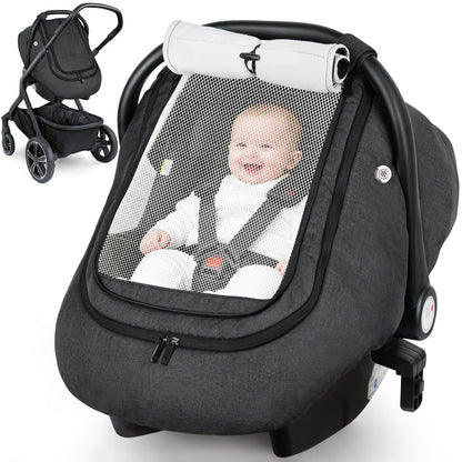 Car Seat Cover Baby, Infant Carseat Canopy for Winter Cold Weather