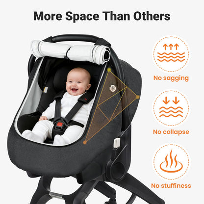 Car Seat Cover Baby, Infant Carseat Canopy for Winter Cold Weather