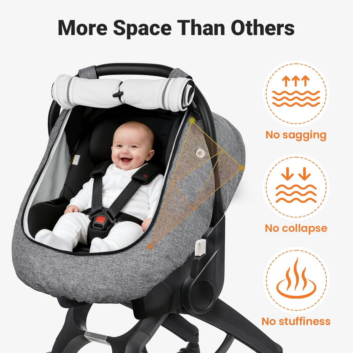 Car Seat Cover Baby, Infant Carseat Canopy for Winter Cold Weather