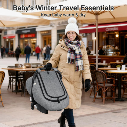 Car Seat Cover Baby, Infant Carseat Canopy for Winter Cold Weather