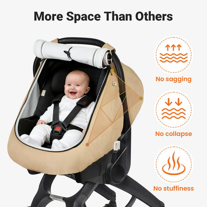 Car Seat Cover Baby, Infant Carseat Canopy for Winter Cold Weather
