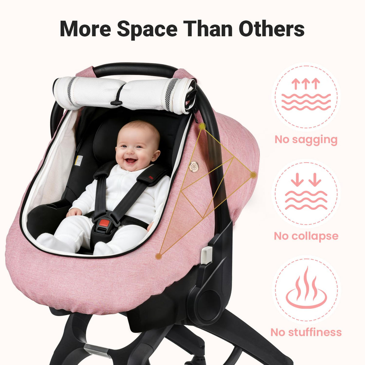 Car Seat Cover Baby, Infant Carseat Canopy for Winter Cold Weather