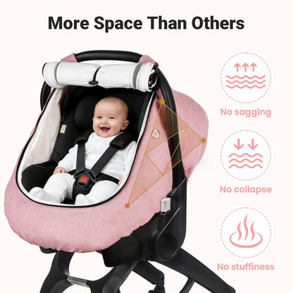 Car Seat Cover Baby, Infant Carseat Canopy for Winter Cold Weather
