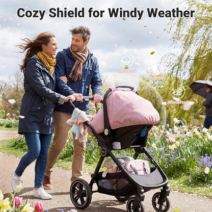 Car Seat Cover Baby, Infant Carseat Canopy for Winter Cold Weather