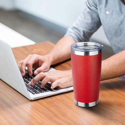 20oz Tumbler with Straw and Brush, Stainless Steel Vacuum Insulated tumbler, Double Wall Insulated Coffee Tumbler for Outdoor, Home, Travel,Office (Matcha Green,1pcs)
