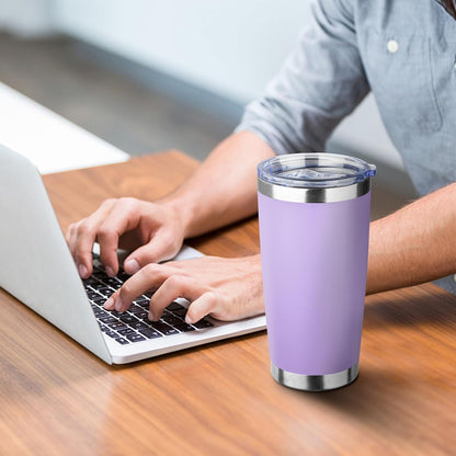 20oz Tumbler with Straw and Brush, Stainless Steel Vacuum Insulated tumbler, Double Wall Insulated Coffee Tumbler for Outdoor, Home, Travel,Office (Matcha Green,1pcs)
