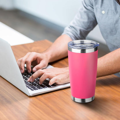 20oz Tumbler with Straw and Brush, Stainless Steel Vacuum Insulated tumbler, Double Wall Insulated Coffee Tumbler for Outdoor, Home, Travel,Office (Matcha Green,1pcs)