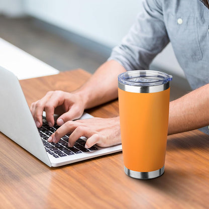 20oz Tumbler with Straw and Brush, Stainless Steel Vacuum Insulated tumbler, Double Wall Insulated Coffee Tumbler for Outdoor, Home, Travel,Office (Matcha Green,1pcs)