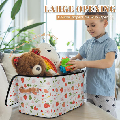 Building Block Storage Basket Collapsible Storage Bins with Lids Canvas Cube Storage Organizer Kid Toys Closet Organizer for Bedroom Bathroom