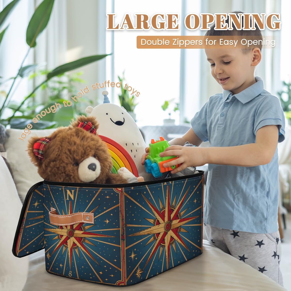 Building Block Storage Basket Collapsible Storage Bins with Lids Canvas Cube Storage Organizer Kid Toys Closet Organizer for Bedroom Bathroom
