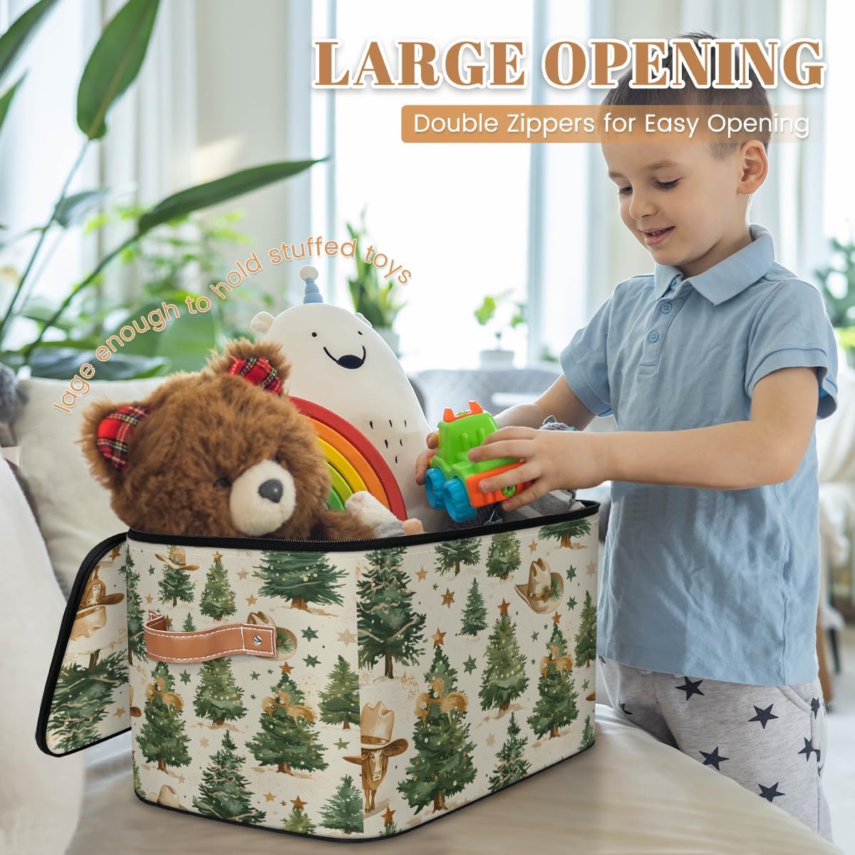 Building Block Storage Basket Collapsible Storage Bins with Lids Canvas Cube Storage Organizer Kid Toys Closet Organizer for Bedroom Bathroom