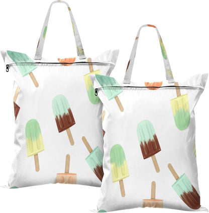 Ice Cream Waterproof Travel Laundry Bag Easy Care 2-piece