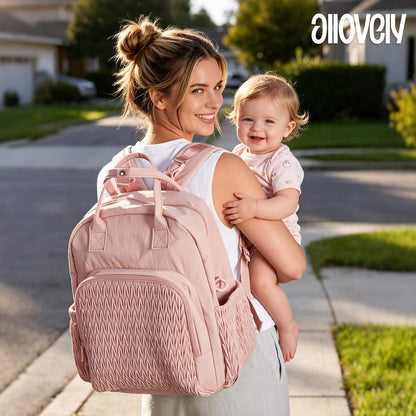 Large Capacity Diaper Bag Backpack with Insulated Pockets,Black
