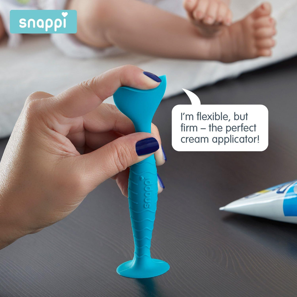 Ergo Brush Diaper Cream Applicator for a, Cotton White, Size No Size
