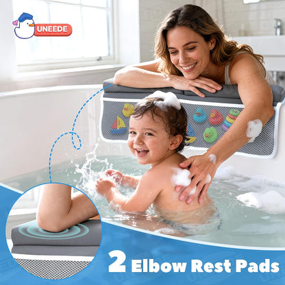 Baby Bath Kneeler & Elbow Pad Set, 1.5" Thick Memory Foam Bath Mat