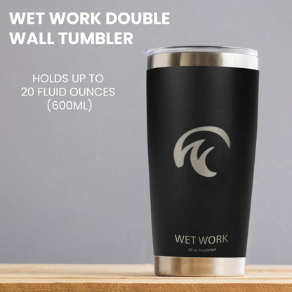 Double Wall Tumbler 20 oz Made from Durable Stainless Steel for Hot and Cold Drinks - Insulated Travel Mug for Coffee Tea Wine with Leak Proof Lid for Travel Hiking Camping Gifts - Graphite