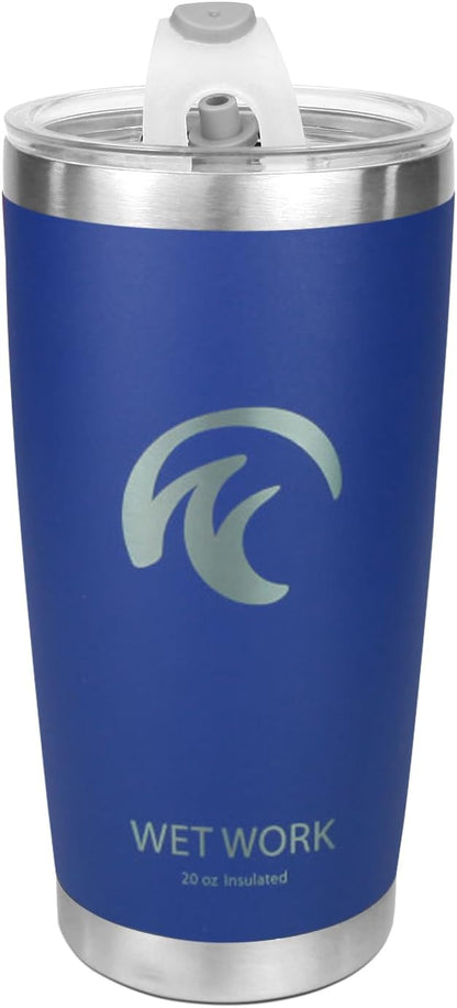 Double Wall Tumbler 20 oz Made from Durable Stainless Steel for Hot and Cold Drinks - Insulated Travel Mug for Coffee Tea Wine with Leak Proof Lid for Travel Hiking Camping Gifts - Graphite