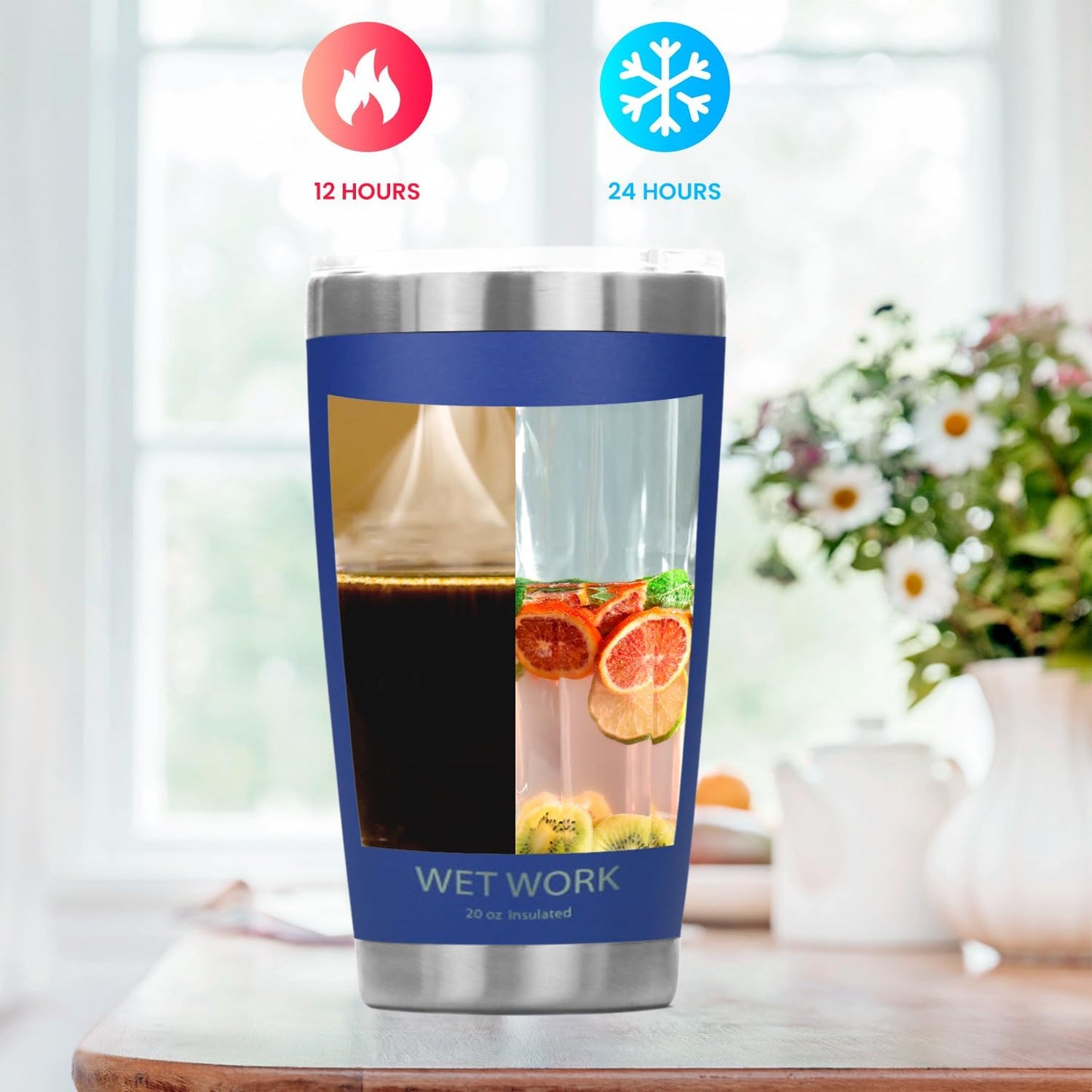 Double Wall Tumbler 20 oz Made from Durable Stainless Steel for Hot and Cold Drinks - Insulated Travel Mug for Coffee Tea Wine with Leak Proof Lid for Travel Hiking Camping Gifts - Graphite