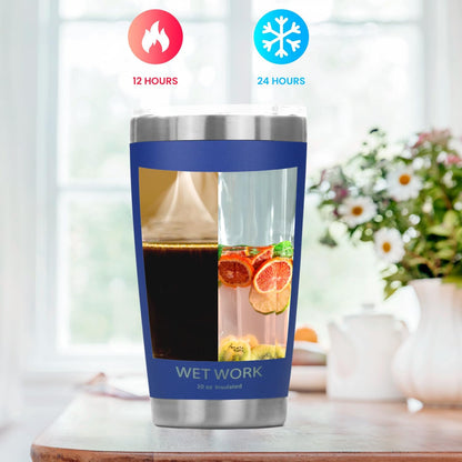 Double Wall Tumbler 20 oz Made from Durable Stainless Steel for Hot and Cold Drinks - Insulated Travel Mug for Coffee Tea Wine with Leak Proof Lid for Travel Hiking Camping Gifts - Graphite