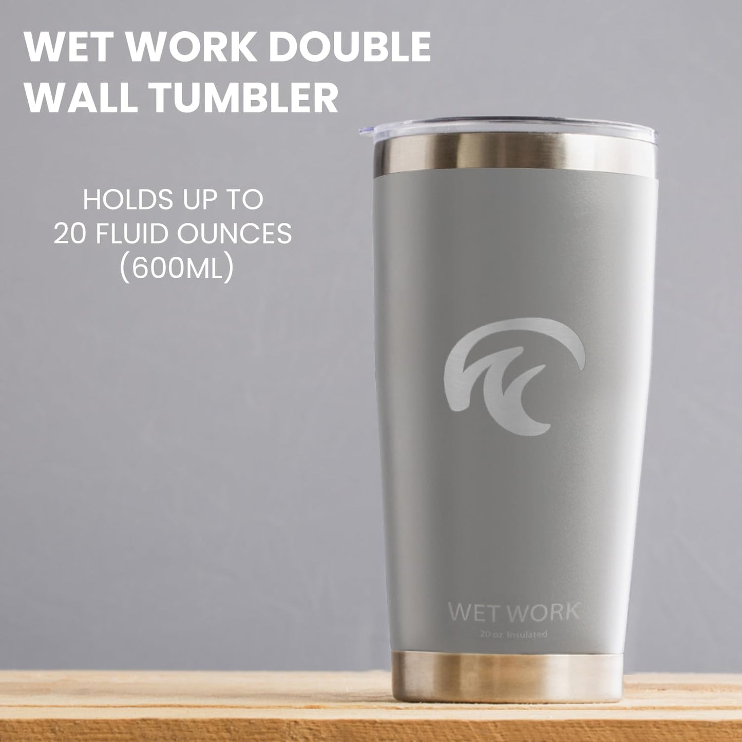 Double Wall Tumbler 20 oz Made from Durable Stainless Steel for Hot and Cold Drinks - Insulated Travel Mug for Coffee Tea Wine with Leak Proof Lid for Travel Hiking Camping Gifts - Graphite