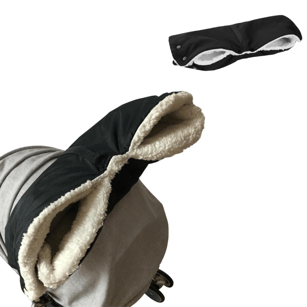 Winter Stroller Gloves Universal Fleece Lined Stroller Hand Muffs Windproof Warm Baby Carriage Hand Warmers