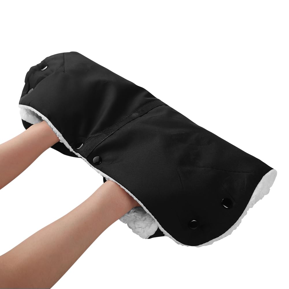 Winter Stroller Gloves Universal Fleece Lined Stroller Hand Muffs Windproof Warm Baby Carriage Hand Warmers