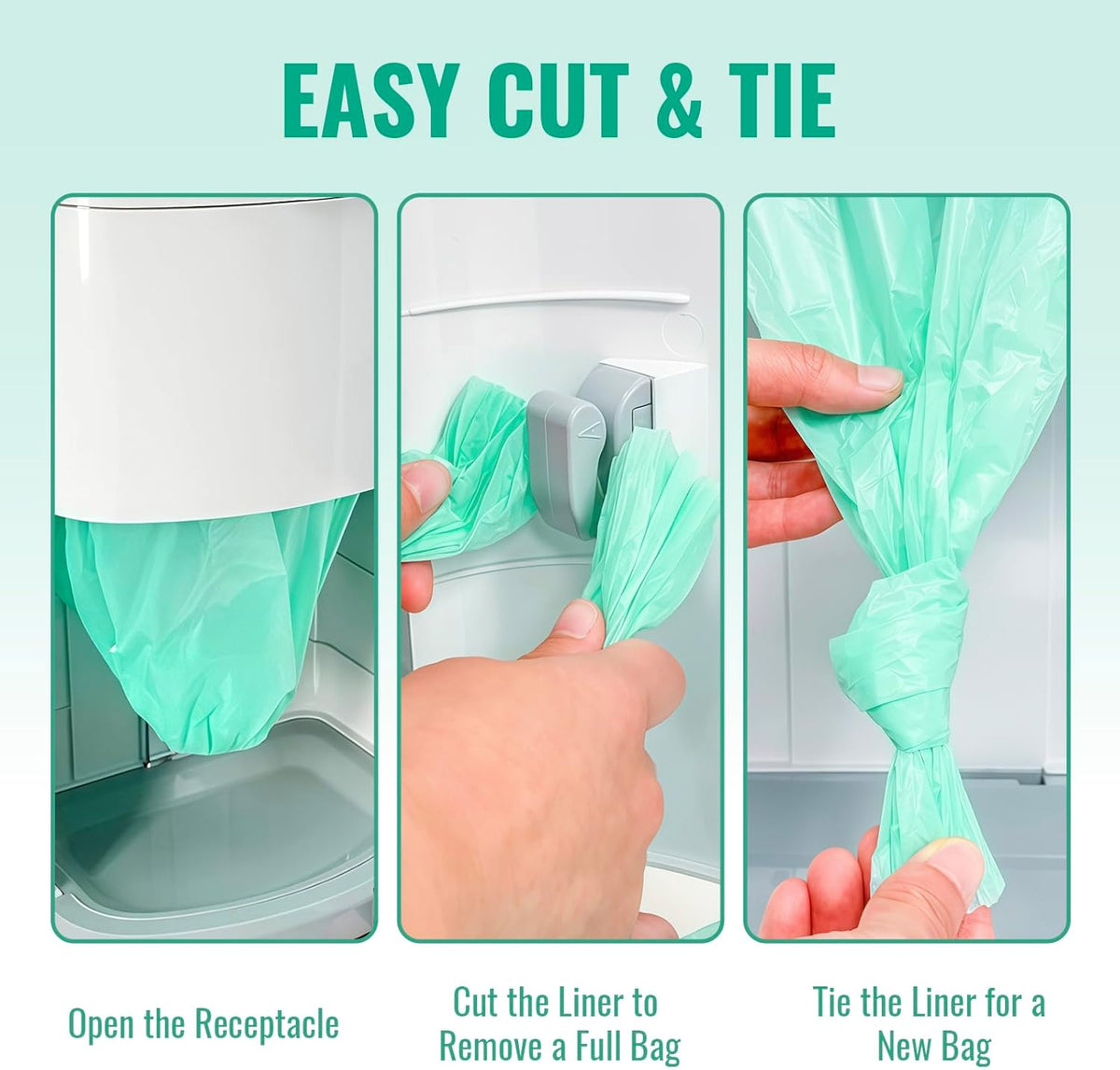 Compatible with Diaper Dekor CLASSIC Diaper Pail Refills | 2 Pack Continuous Long-Roll Liners | Lemon Scented Odor-Control Incontinence Disposal Bags | Leak-Resistant Durable Design