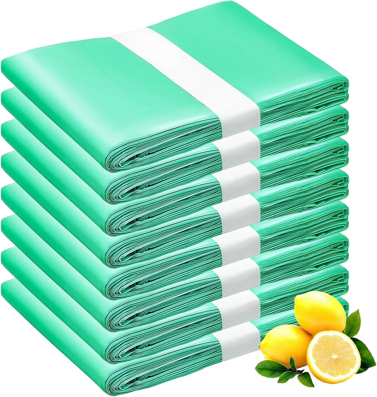 Compatible with Diaper Dekor CLASSIC Diaper Pail Refills | 2 Pack Continuous Long-Roll Liners | Lemon Scented Odor-Control Incontinence Disposal Bags | Leak-Resistant Durable Design