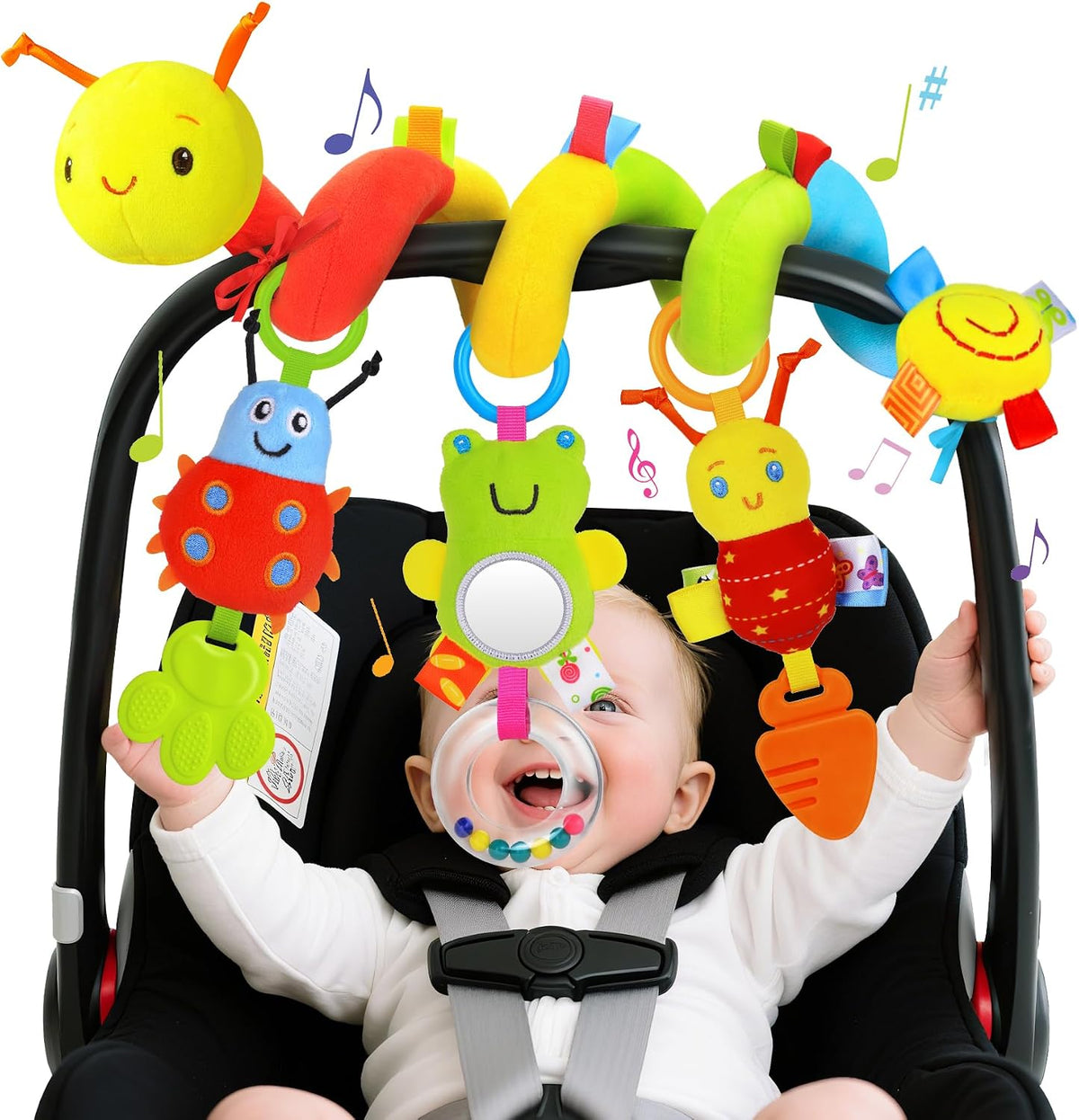 Spiral Car Seat Hanging Toys for Infants, 0-6 Months