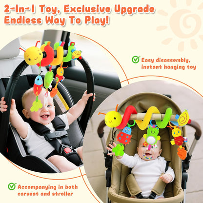 Spiral Car Seat Hanging Toys for Infants, 0-6 Months