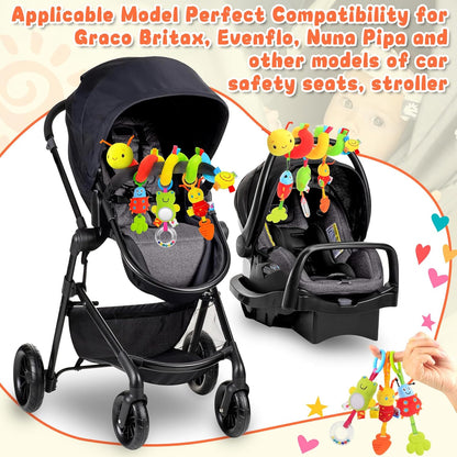 Spiral Car Seat Hanging Toys for Infants, 0-6 Months