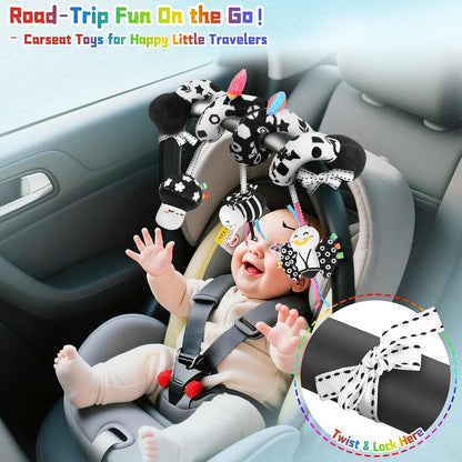 Spiral Car Seat Hanging Toys for Infants, 0-6 Months