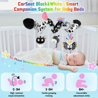 Spiral Car Seat Hanging Toys for Infants, 0-6 Months