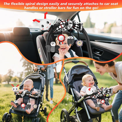 Spiral Car Seat Hanging Toys for Infants, 0-6 Months