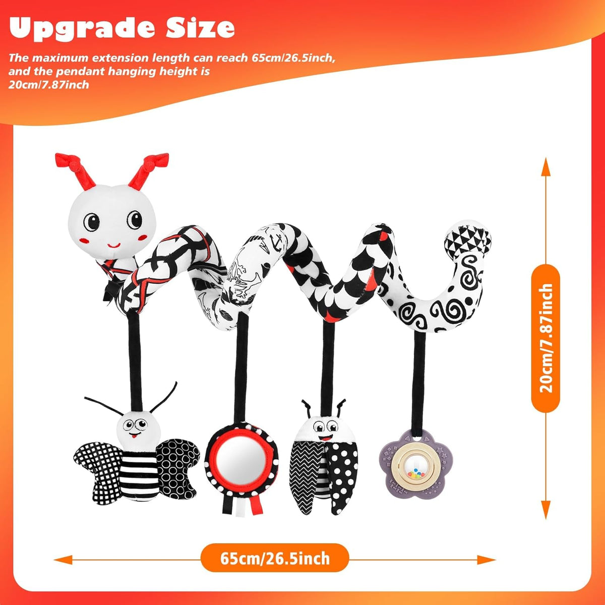 Spiral Car Seat Hanging Toys for Infants, 0-6 Months