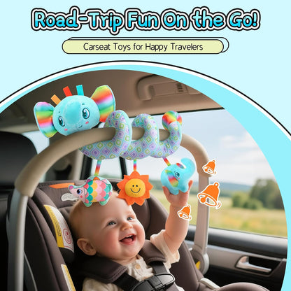 Spiral Car Seat Hanging Toys for Infants, 0-6 Months