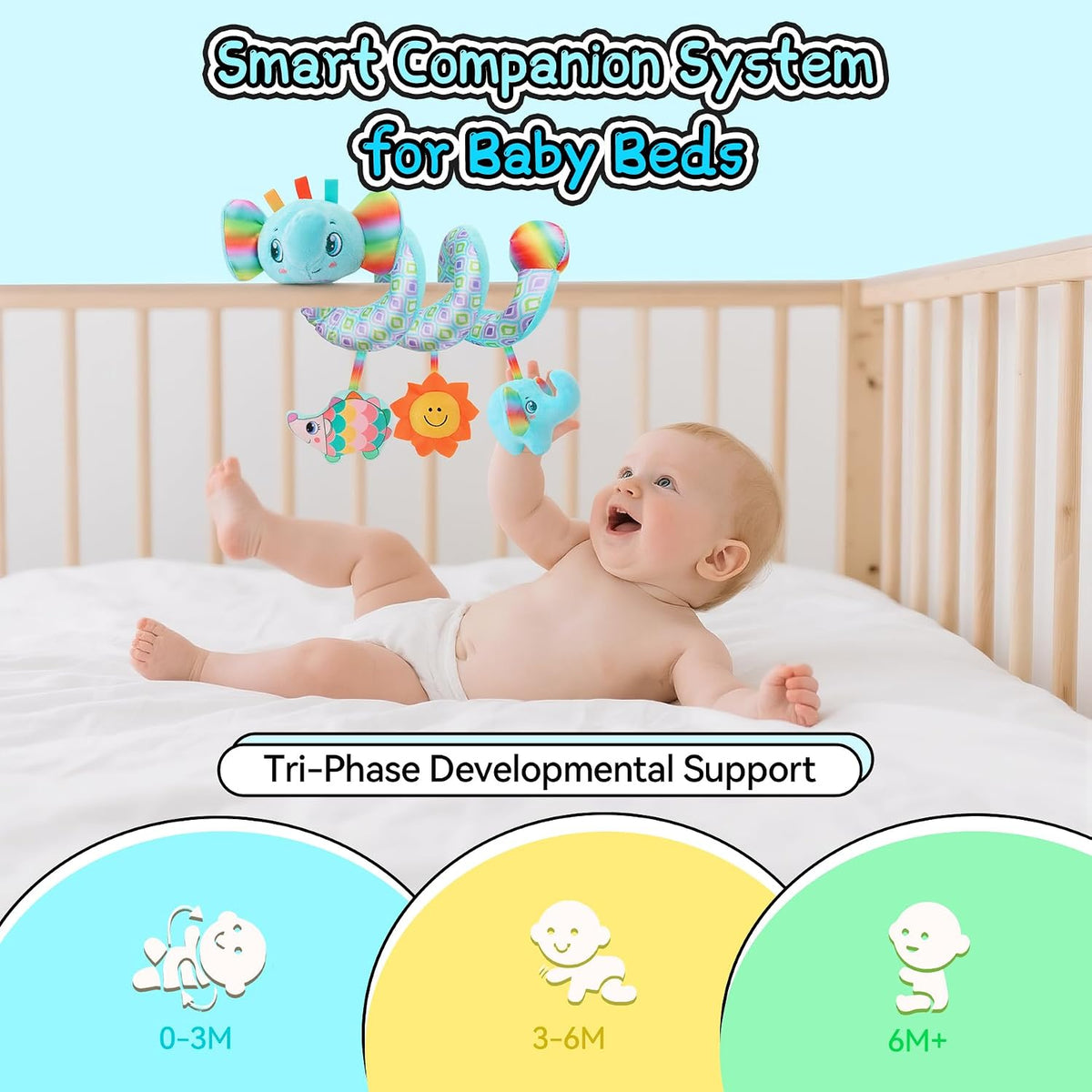 Spiral Car Seat Hanging Toys for Infants, 0-6 Months