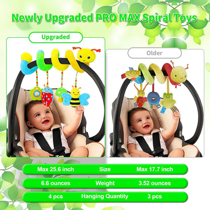 Spiral Car Seat Hanging Toys for Infants, 0-6 Months