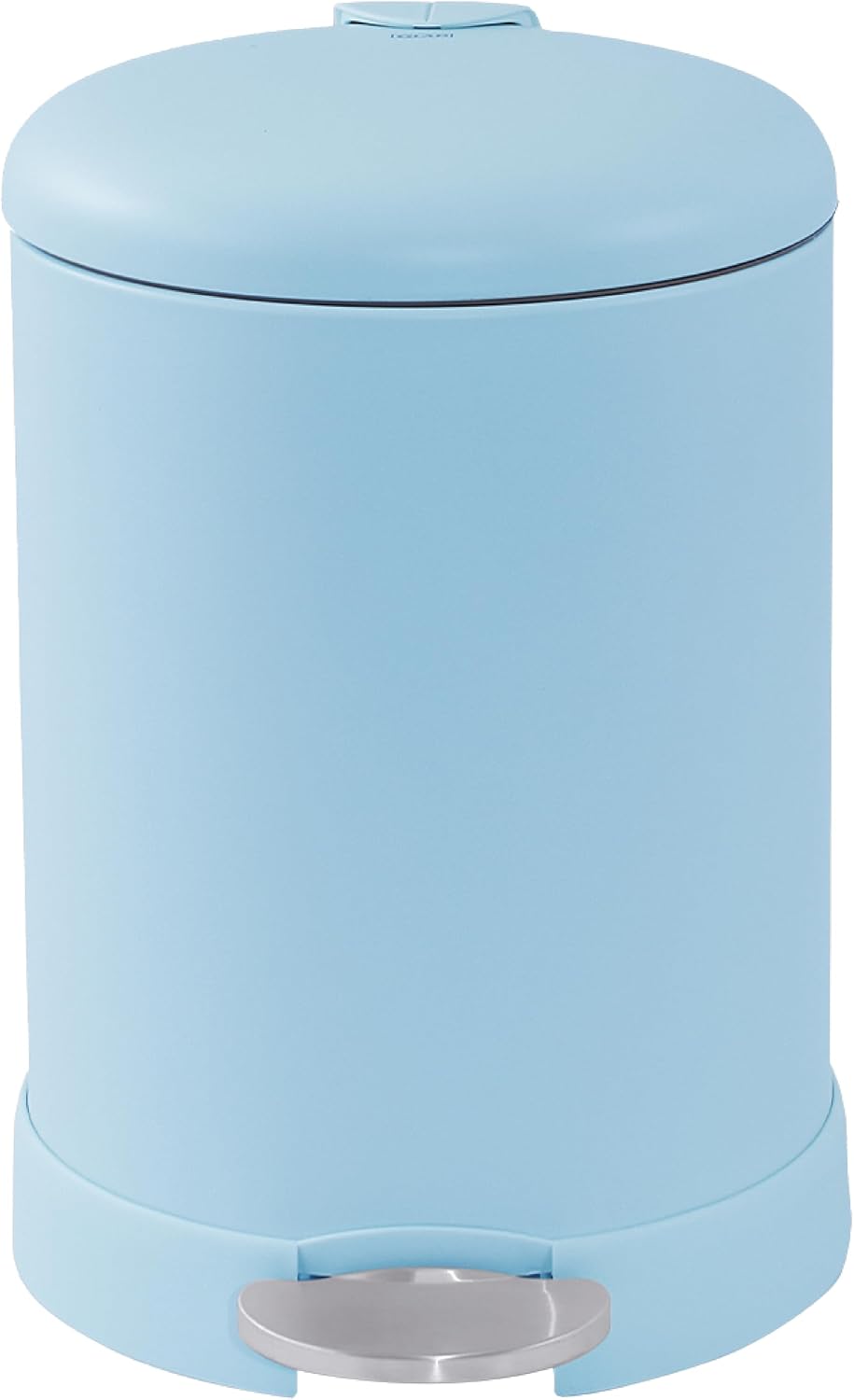 Glad Small Trash Can, 1.2 Gallon | Round Stainless Steel Garbage Bin with Soft Close Lid & Step Foot Pedal | Metal Waste Basket with Removable Inner Bucket, Stainless, 8 x 9.5 x 12 inches