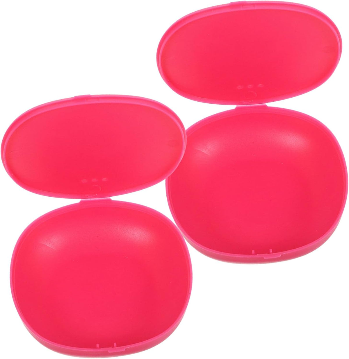 2Pcs Silicone Box for Female Items Compact Portable Pink