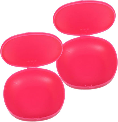 2Pcs Silicone Box for Female Items Compact Portable Pink