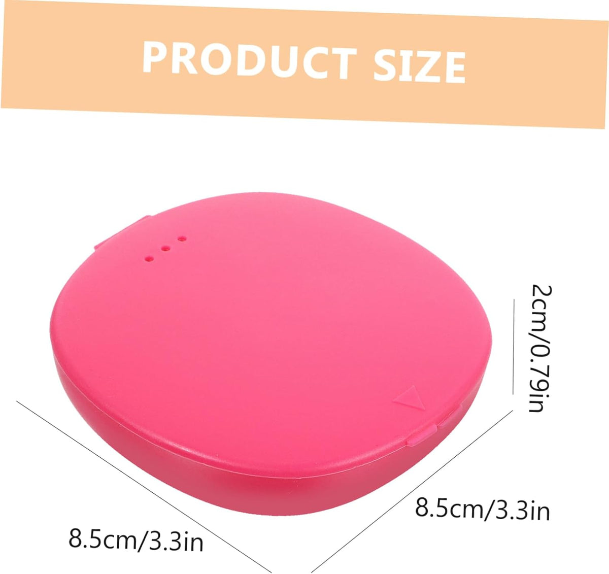 2Pcs Silicone Box for Female Items Compact Portable Pink