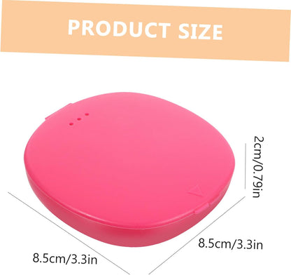 2Pcs Silicone Box for Female Items Compact Portable Pink